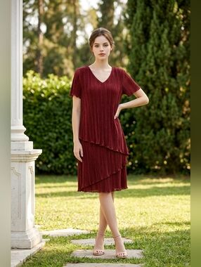 NWT Connected Red Layered Dress